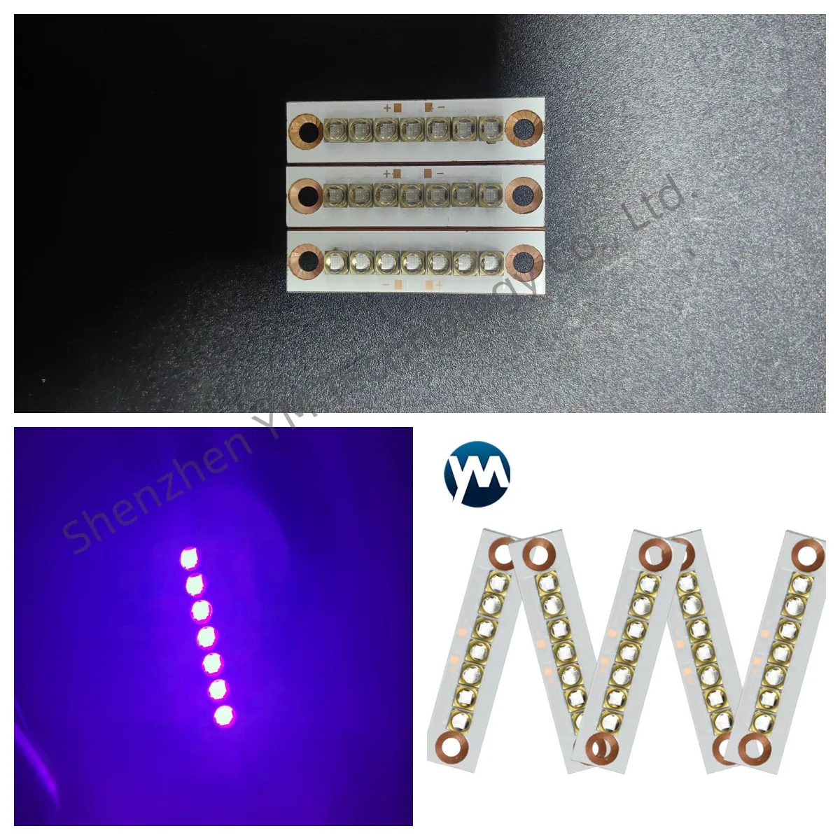 UV LED 모듈, 고출력 경화 램프 칩, 잉크젯 스크린 인쇄, 3D 프린터 잉크 접착제, 405nm, 20W, 365nm, 385nm