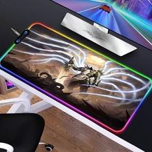 

LED Light Desk Mat XXL Computer Mousepad Diablo 3 900x400 Backlight Keyboard Cover Table Mause Anime Gaming Mouse Pad RGB Carpet