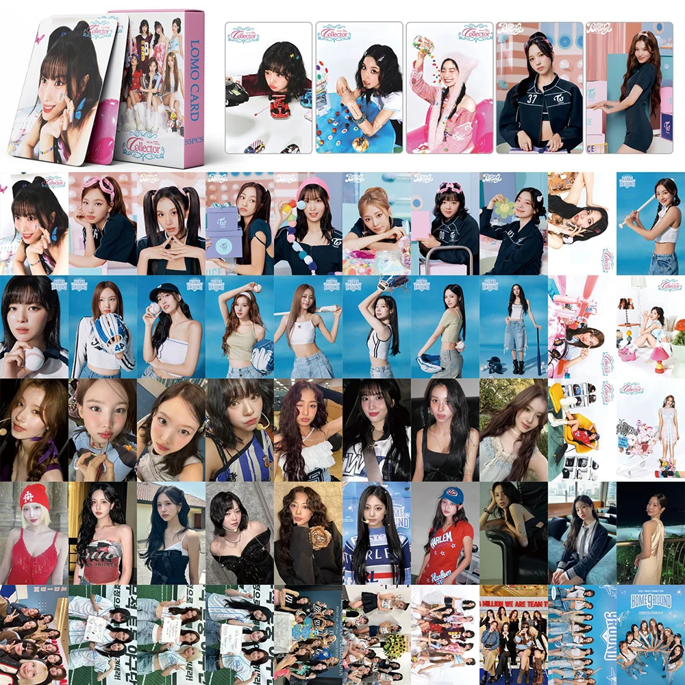 LOMO Cards 55pcs/set TWICE Photocard New Album The Feels HD Photo Fans Gift