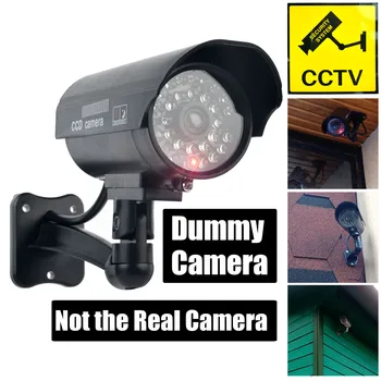 Smarsecur Fake Camera Dummy Waterproof Security CCTV Surveillance Camera With Flashing Red Led Light Outdoor Indoor 1