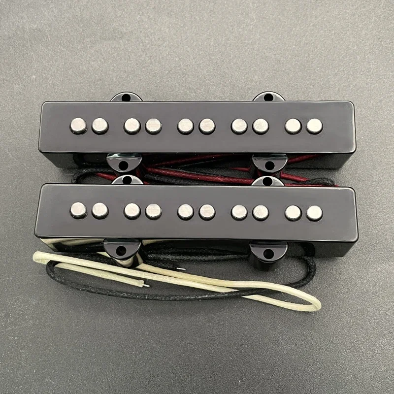Alnico 5 Pickup for 5-String Jazz Bass Pickups Neck-9.6K & Bridge-11.1K Pickup Fit 5 Strings Jazz Bass Guitar Part electric guitar pickups