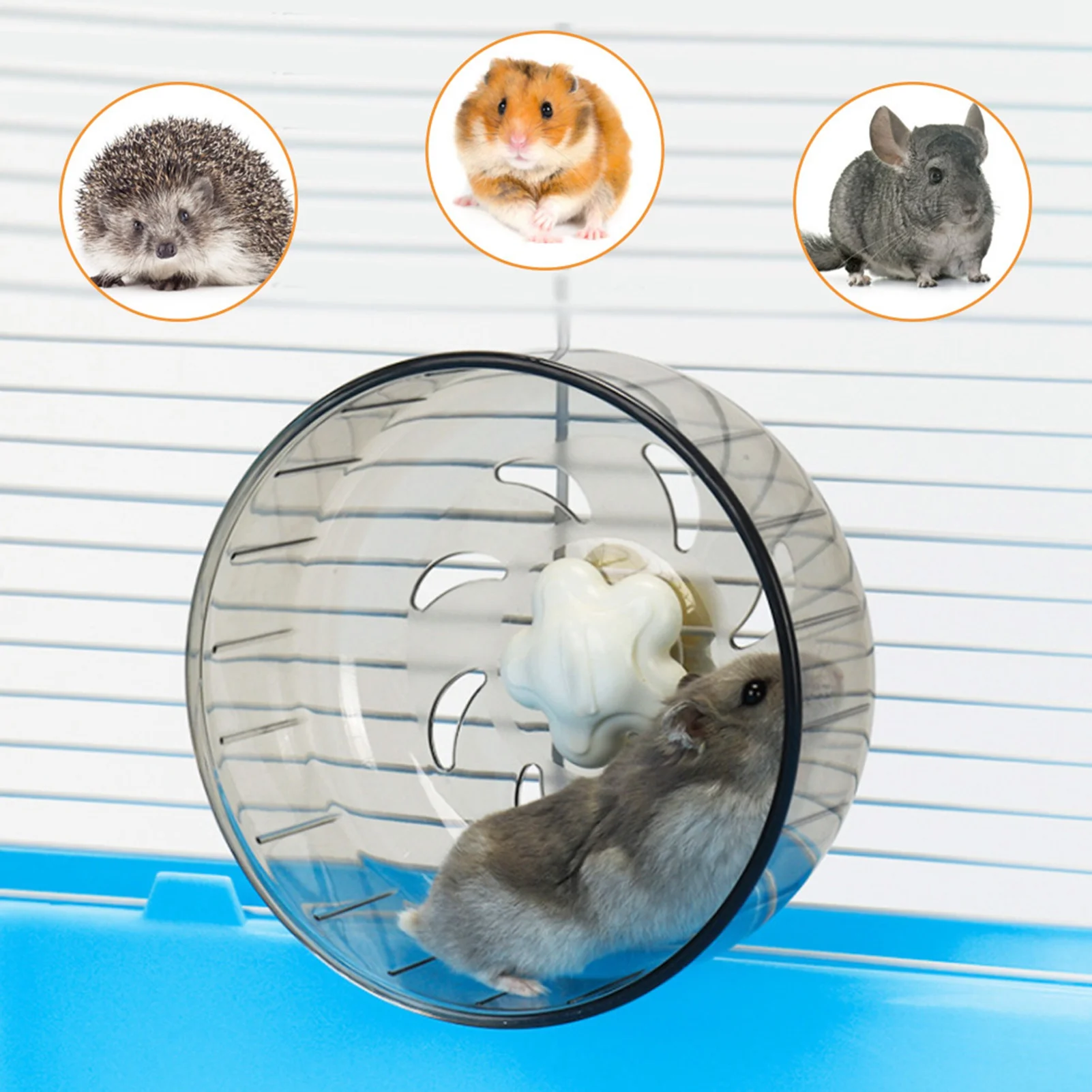 

13cm Lovely Hamster Running Exercise Wheel Plastic Small Pet Toy Rat Running Play Toy