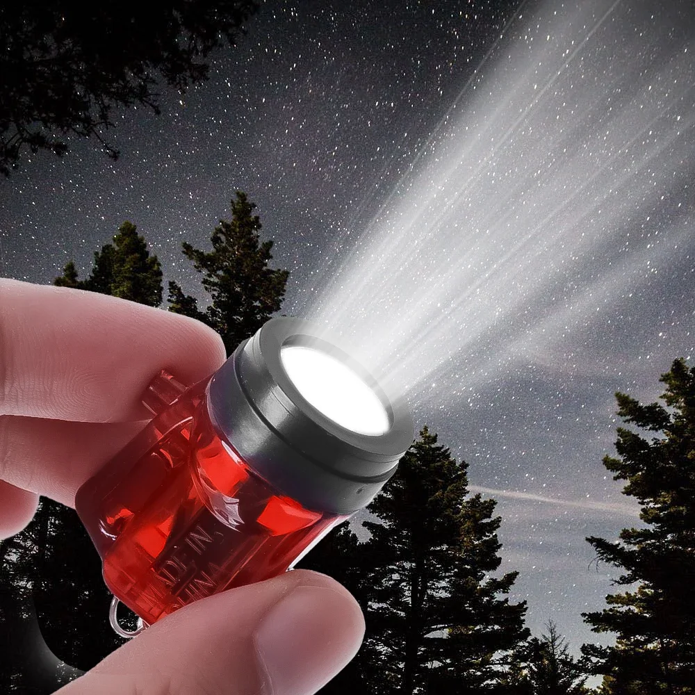 Portable Mini Flashlight with Keychain Ultra-Bright Long-Range Torch Light with Batteries Outdoor Hiking Emergency Pocket Lamp Led Flashlight Mini Flashlight Led Flashlights Mini Led Flashlight Led Torch Light