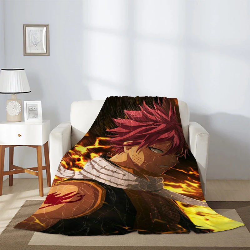 

Double Bed Blankets & Throws FAIRY TAIL Fluffy Soft Blankets for Decorative Sofa Blanket Furry Summer Comforter Throw Anime Home