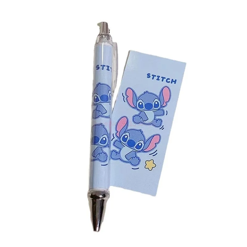 Gel Pens Disney 10-20 Pcs Gel Pen Cartoonstitch 0.5 Lack Ink Signature Pen Office School