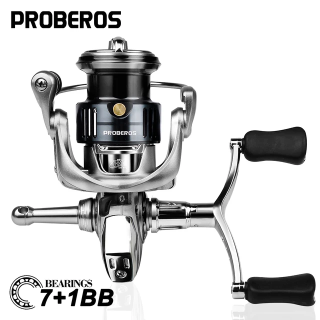 PROBEROS Fishing Reel With Balance Bar 1500-2500 Series Double Handle  Spinning Wheel Water Proof Reel 5.2:1 Gear Ratio Pesca - AliExpress