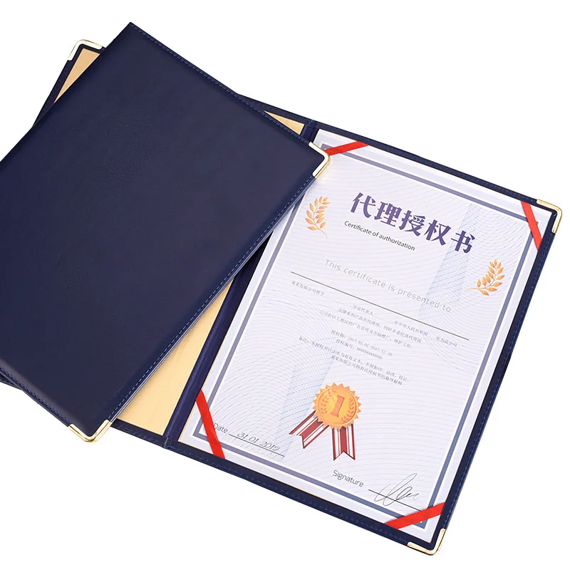 couverture-pour-contrat-de-recompense-de-certificat-d'honneur-papiers-a4-bleu-vin-rouge