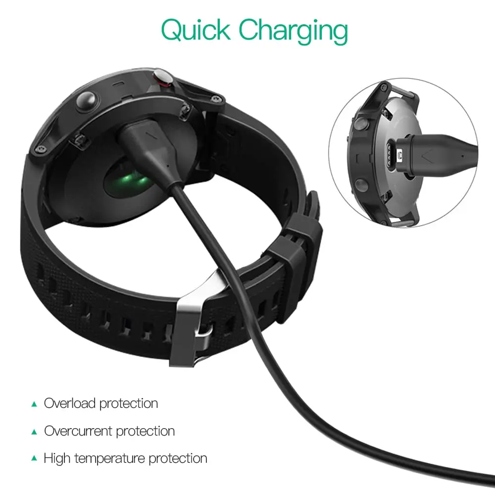 Charger Cable for Garmin Fenix 7/6/5 Venu 3 3S 2S SQ2 Vivoactive 5/4/4s/Epix Pro/Instinct 2s/2x/Enduro 2/Swim2/Quatix 5/Tactix 7