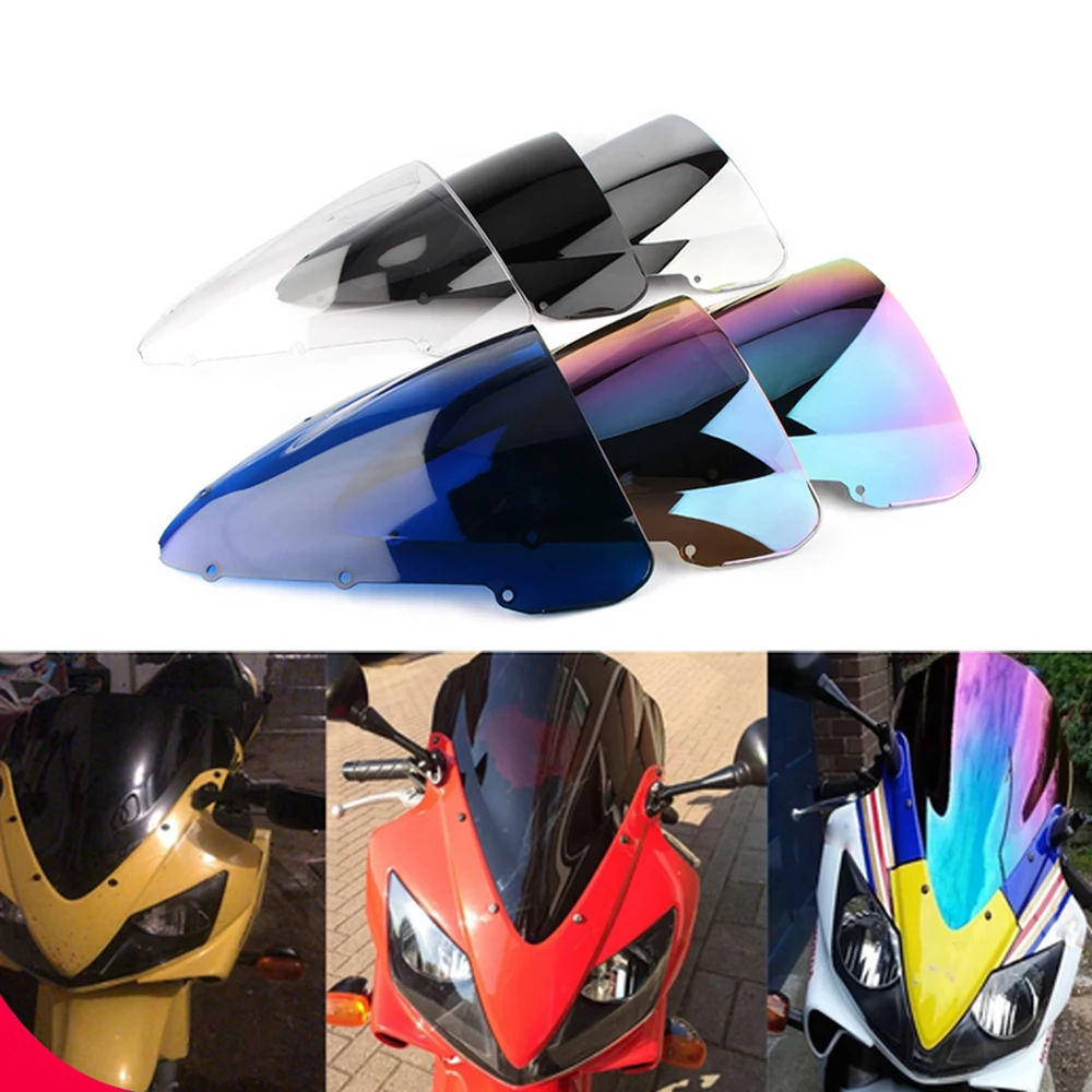thumbnail image 2 of CBR600 F4i Motorcycle Windscreen - Black Double Bubble Windshield For 2001-2008 Models | Wind Protection 2 of 11