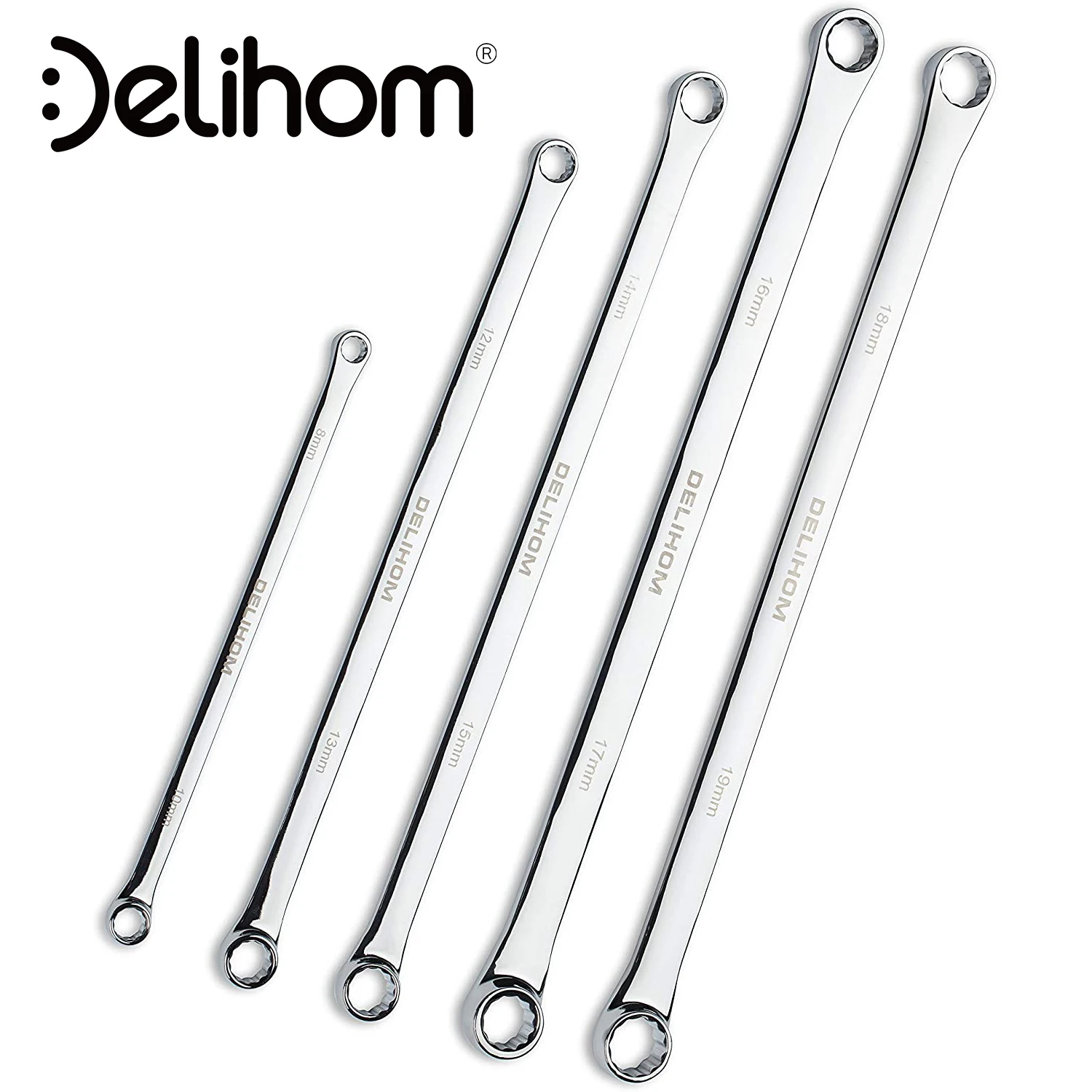 5PCS Extra Long Wrench Set, Long Wrenches Set Long Double Box End