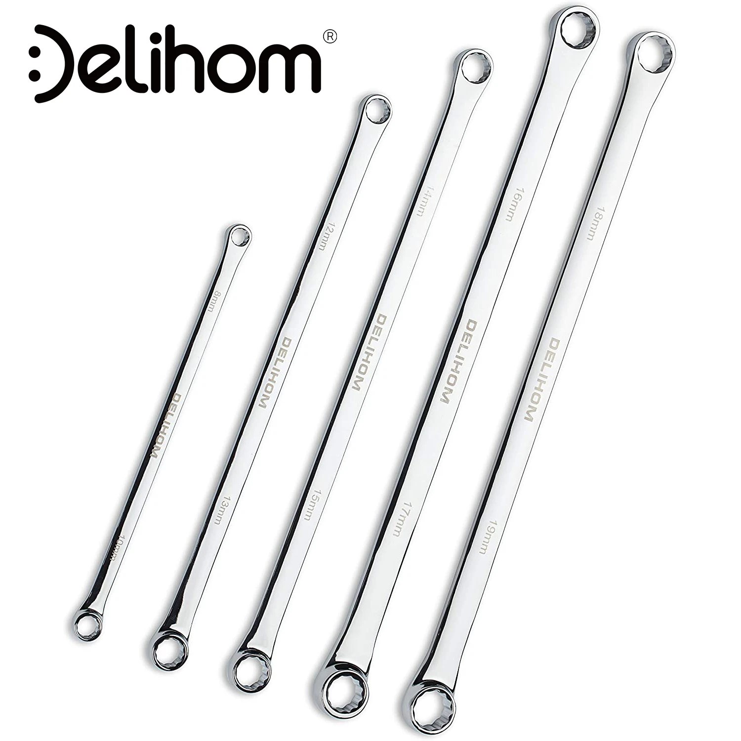 5PCS Extra Long Wrench Set, Long Wrenches Set Long Double Box End