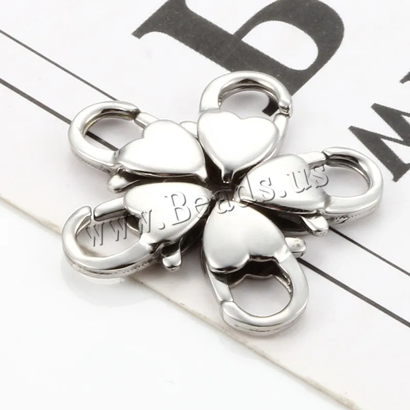 10PCs Stainless Steel 12mm Heart Shaped Lobster Clasps For Bracelet Necklace Jewelry Making Supplies Accessories Chains Connetor