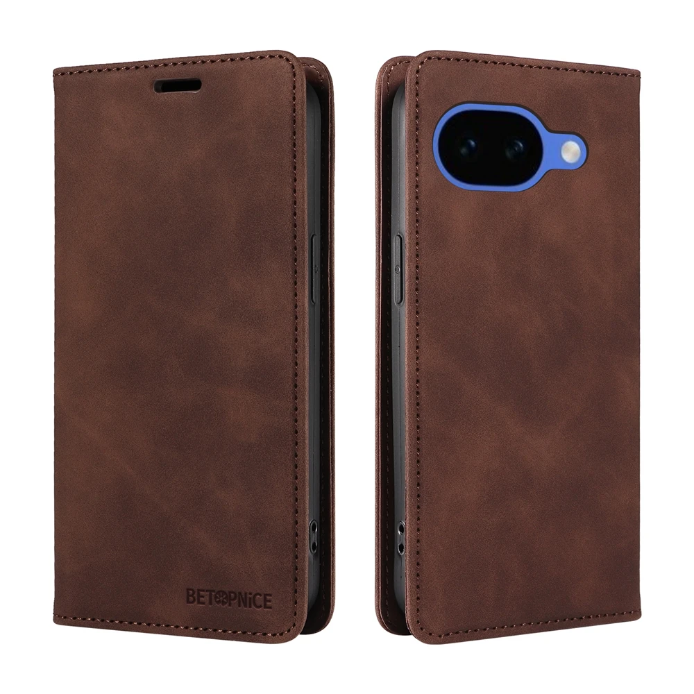 RFID Blocking Magnetic Wallet Case - Premium Flip Cover with Stand and Card Slots