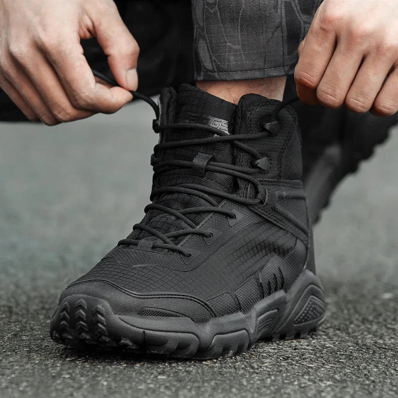 

Combat Boots Male Sneakers Men Outdoor Field Tactical Desert Boots Lightweight Breathable Hiking Climbing Sports Shoes 47 Size