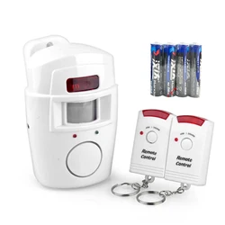 Wireless Infrared Sensor Home Security System with Motion Detection and 105DB Siren (With 4pcs Batteries)
