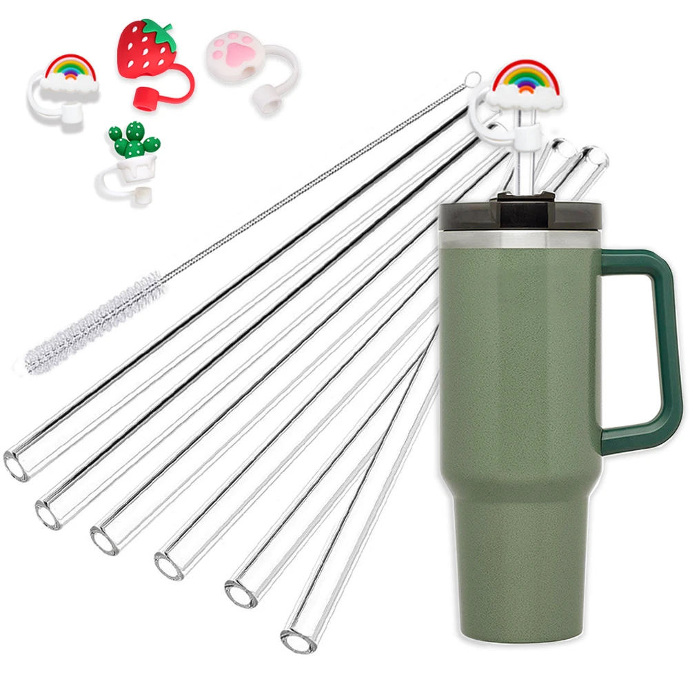 6Pack Replacement Straws and 2Pack Protective Silicone Boot Sleeve for  Stanley 40oz 30oz 20oz 14oz Tumbler - AliExpress