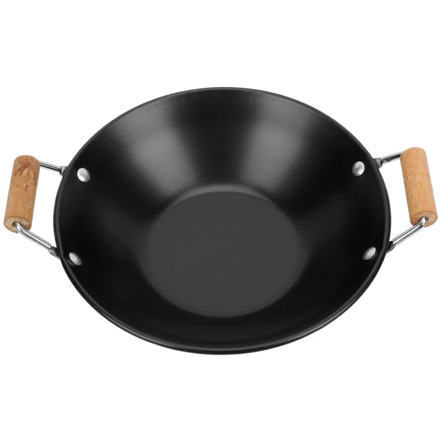 Stainless Steel Wok Camping Cooking Pot Kitchen Gadget Metal Double Handle  Household Work - AliExpress