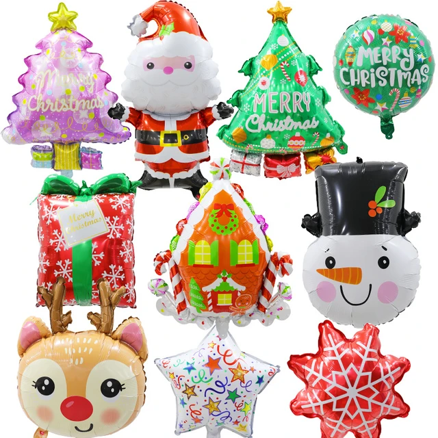 Christmas Foil Balloon Cartoon Santa Claus Snowman Elk Ballon Noel Gift  Xmas Tree Snowflake Baloon Merry Christmas Decor Balon - AliExpress