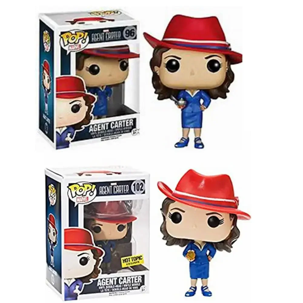 thumbnail image 2 of Funko pop Agent Carter 10cm #96 102# Figuras de acción de vinilo Colección de juguetes de Disney Modelo Juguetes para niños Regalos de cumpleaños, 2 of 5