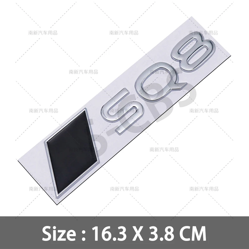 2024 neue Stil 3D Metall SQ8 S8 Q8 Logo Abzeichen Auto Hinten Stamm Emblem Aufkleber Tür Kotflügel Aufkleber Automobil Dekoration Aufkleber – Detail 22