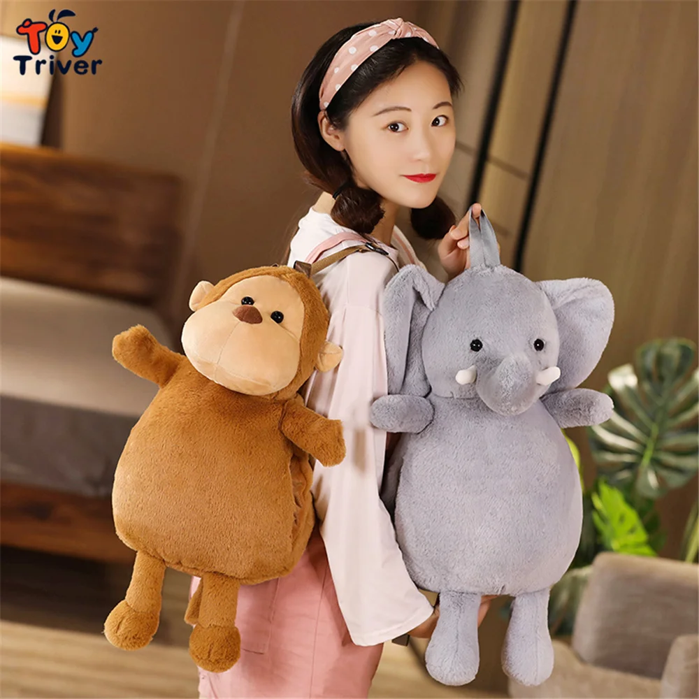 Teddy Bear Doll Plush Backpacks for Adult Dog Monkey Women Bag Gift for  Girls