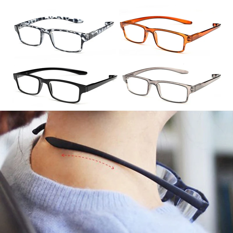 UltralightHangingStretchReadingGlassesMenWomenAntiFatigueHDPresbyopiaEyeglasses