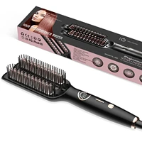 Electric Hair Straightener Brush Professional Fashion Fast Heating Ceramic Hair Straightener Comb Hair Tool Easy to Use 1