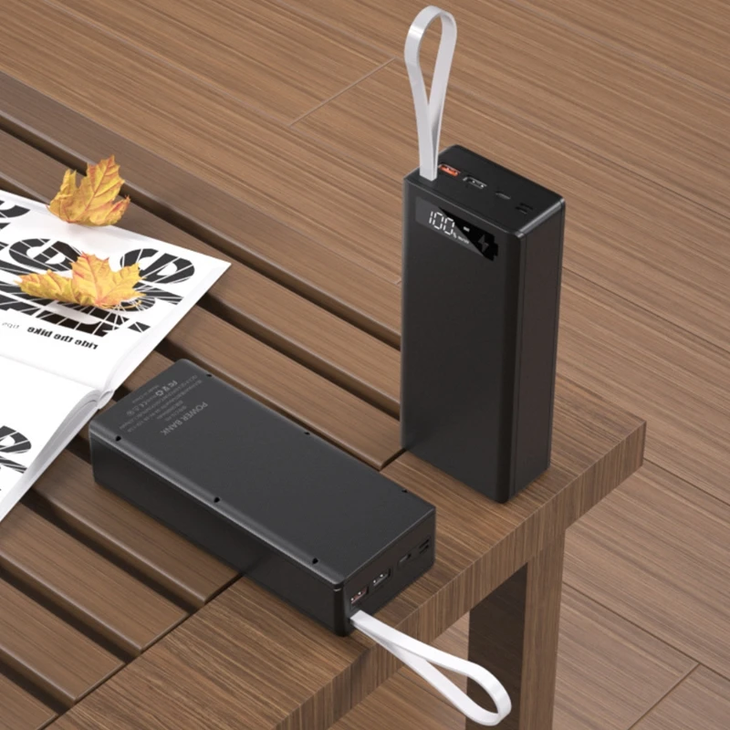 탈착식 QC3.0 PD 빠른 충전 LCD 디스플레이 쉘 A0NB용 케이스용 16x18650 배터리