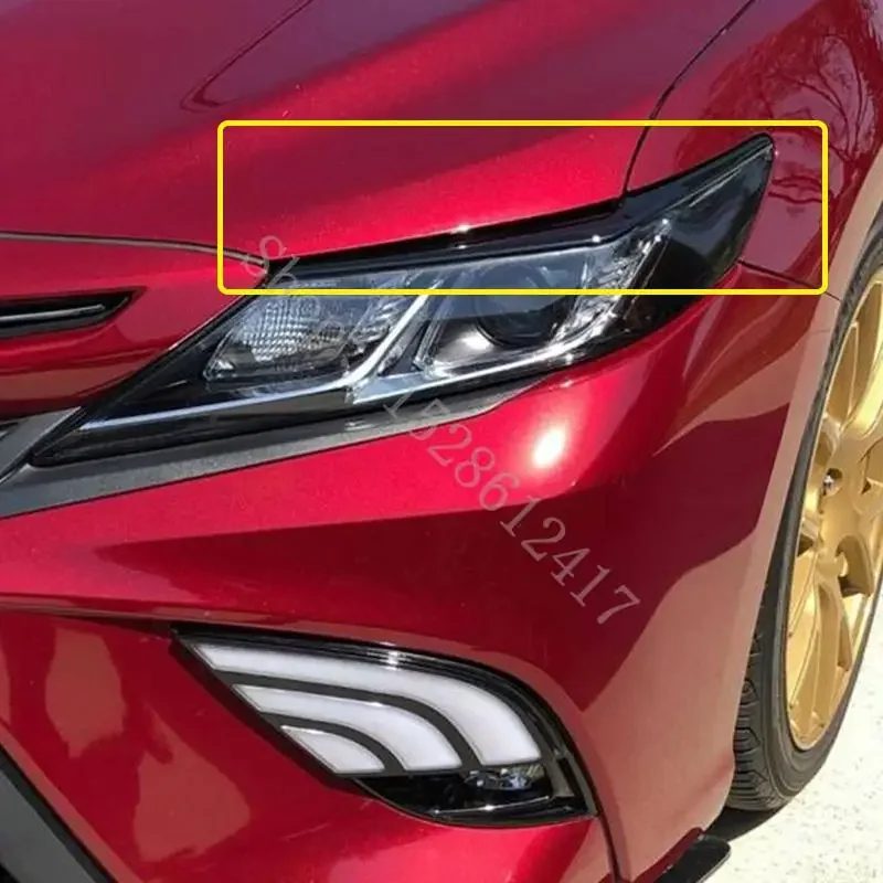 

Eyelid For Toyota Camry LE XLE SE XSE Headlight Eyelids Headlamp Eyebrows Cover Sticker Trim 2018-2021 2023 Car Accessories