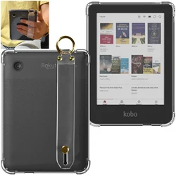 Premium Slim Clear eReader Case with Portable Buckle & Hand Strap - Kobo Clara Colour (Hand Strap Style)