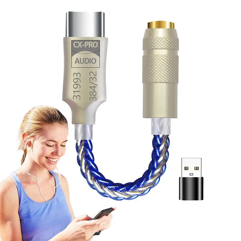 USB Type C To 3.5mm Earphone Jack USB C To 3.5mm Jack Converter Audio Adapter For Mobile Phones Audio Cable Converter for Huawei