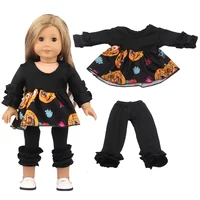 Halloween Doll Clothes Festival Pumpkin, Skeleton Costumes For 18 Inch American&43cm Baby New Born,OG,Life Girl Doll Accessories 2