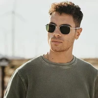 1 pièces/3 pièces pilote mode lunettes hommes Top qualité marque concepteur verre trempé lentille AO pilote mode lunettes pour femmes mâle 5
