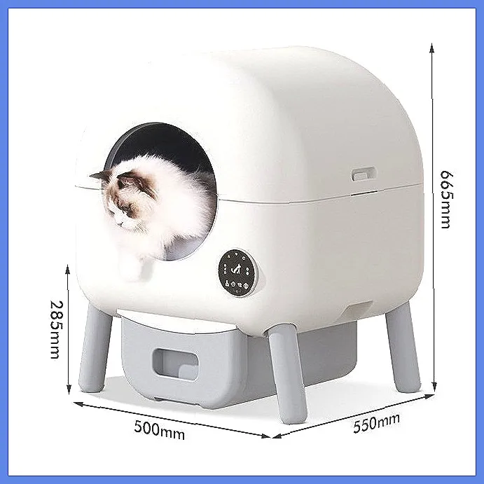 스마트 고양이 화장실 자동 세척, 대형 사이즈, 앱 원격 제어, 빠른 탈취 기능, 다묘 가정용
