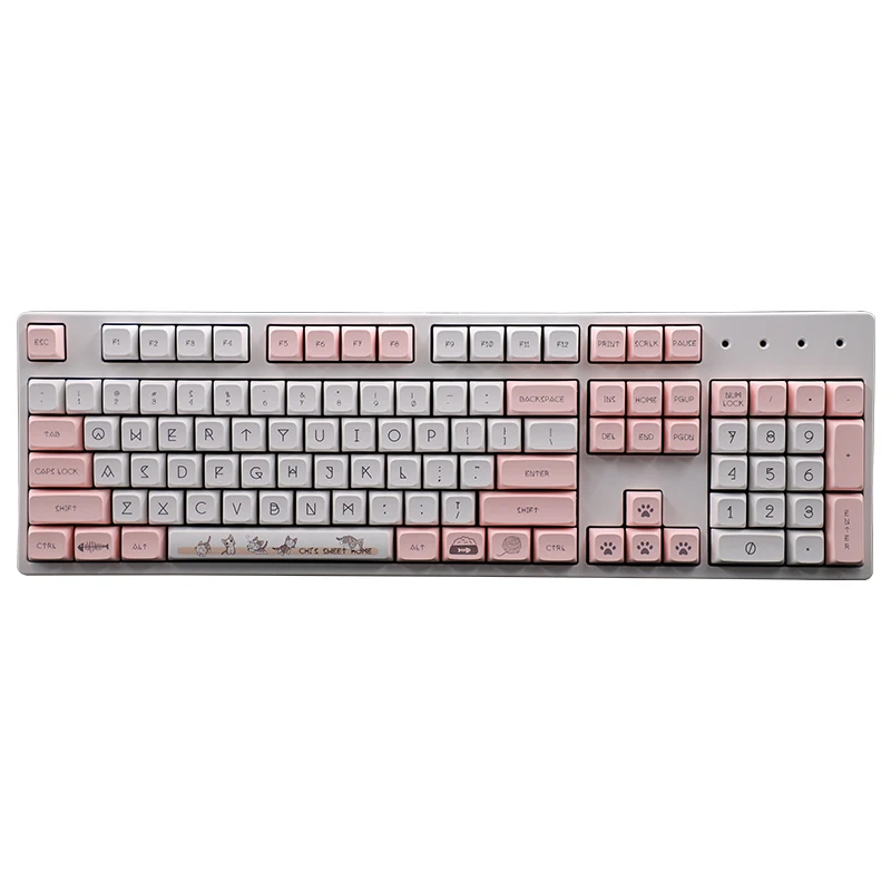 Teclas Meow Keycap Queijo Gato Xda Perfil Pbt Dye-sublimação Teclado Mecânico Keycap para 64 68 87 104 108 136 - Imagem 2