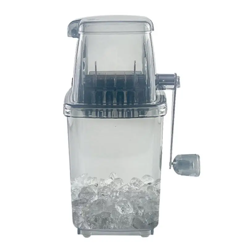 

Crushed Ice Maker Transparent Manual Crushed Ice Machine Portable Ice Shaver With Crank For Summer Lightweight Crushed Ice Maker