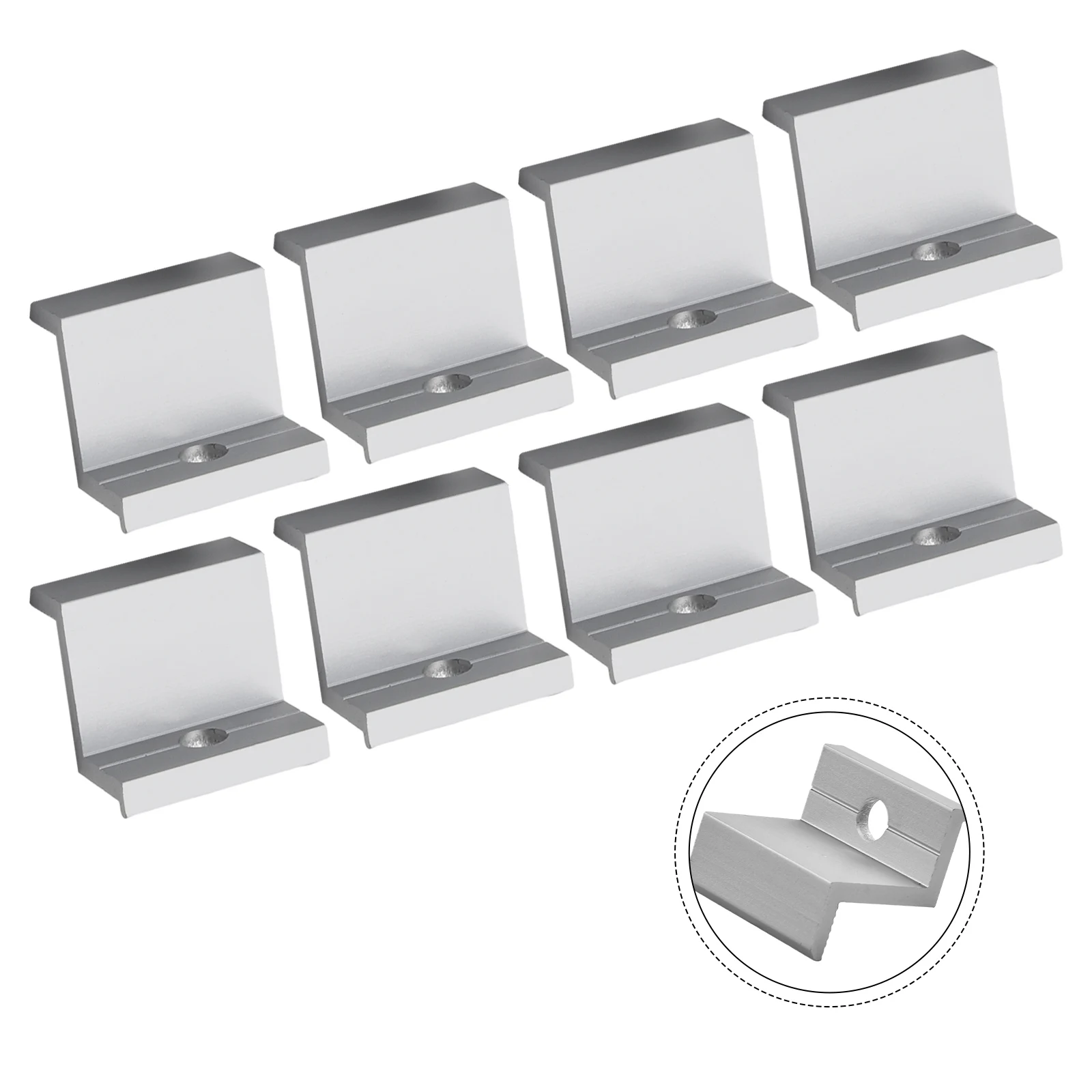 10Pcs Photovoltaik Solar Panel Mount Zubehör PV End Clamp Aluminium Legierung Solar-Panel Racking Halterungen Zubehör PV End klemme – Detail 3