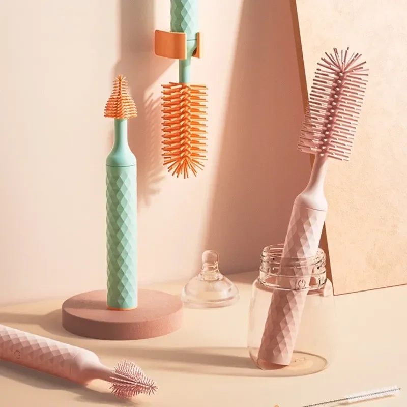 Electric Baby Bottle Brush Multipurpose Silicone Cordless Milk Bottle Nipple Clean Brushes with Extensions bottle brush bottle cleaning brush cleaning brush cleaning brush set