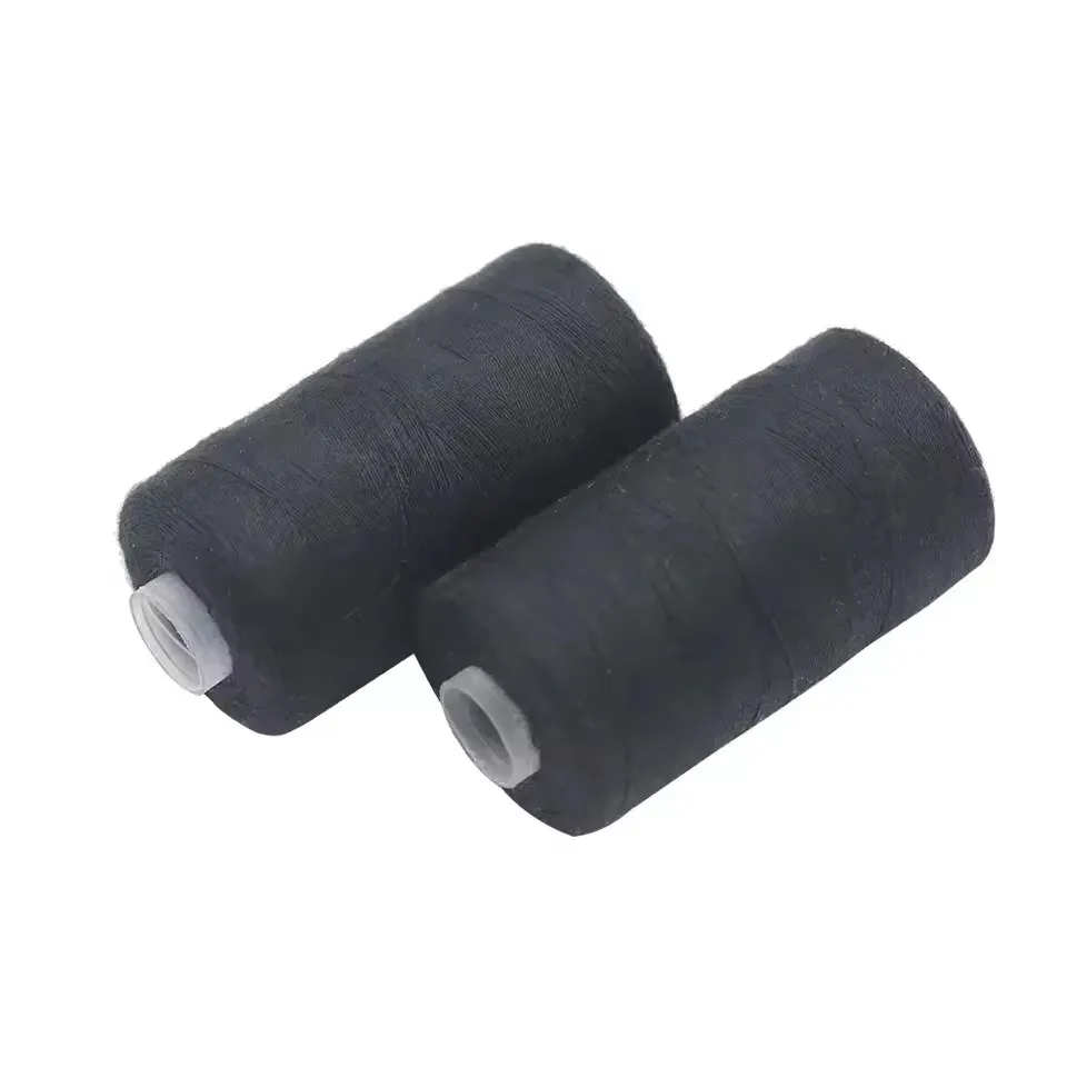 Black and White Durable Sewing Thread Set - 2 Pack, 500 Yards Each