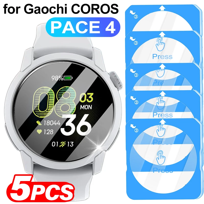 COROS PACE 4 스포츠 시계용 강화 유리 스크래치 방지 화면 보호기 Pace4용 설치 키트가 포함된 풀 커버리지 시계 필름