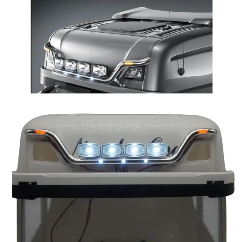 Tamiya Square Front Dome Led Light Spotlight Lamp Per Tamiya 1/14 Rc Truck Scania 770S Actros Volvo Tractor Rc Trailer Lesu Part