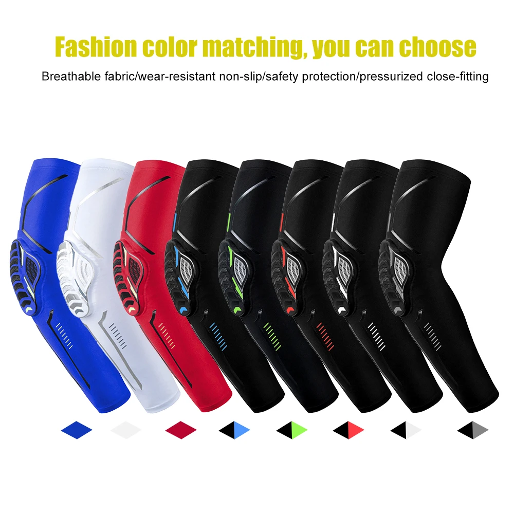 1Pcs Sports Crashproof Elbow & Knee Pads Compression Arm Sleeves for Outdoor Basketball Football Bicycle Elbow Support Guard