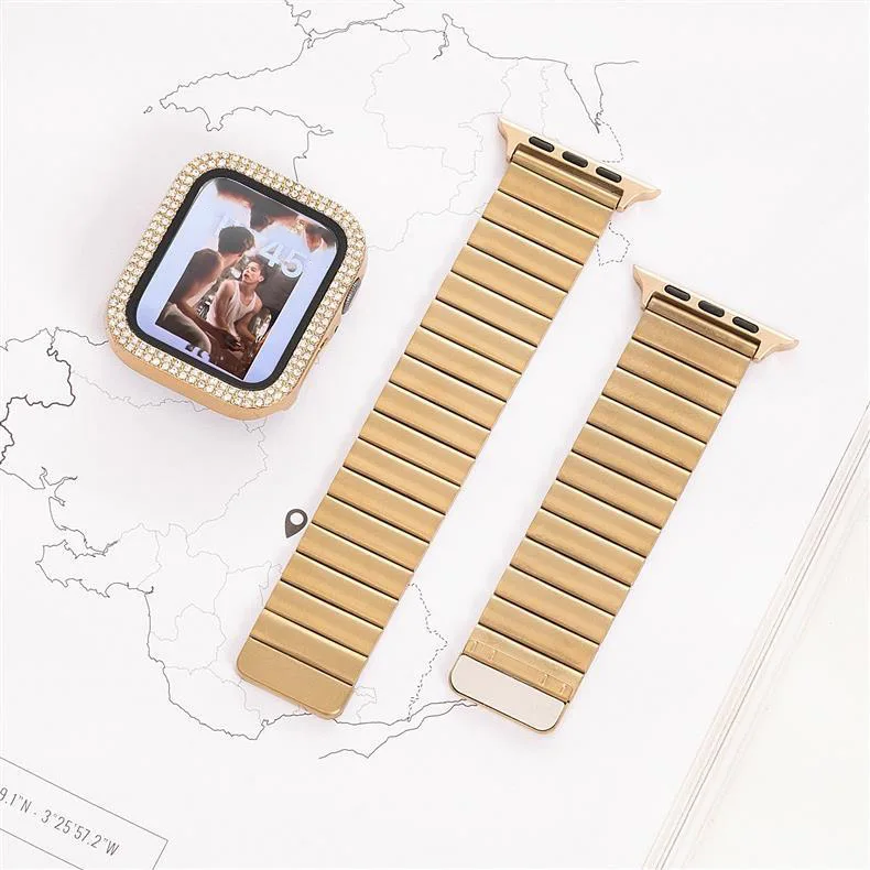 Stainless Steel Magnetic straps For Apple Watch Band 44mm 46mm 49mm 40mm 45mm 41mm 42mm Bracelet iwatch Series 10 9 8 SE ultra 2 Stainless Steel Magnetic straps For Apple Watch Band 44mm 46mm 49mm 40mm 45mm 41mm 42mm Bracelet iwatch Series 10 9 8 SE ultra 2