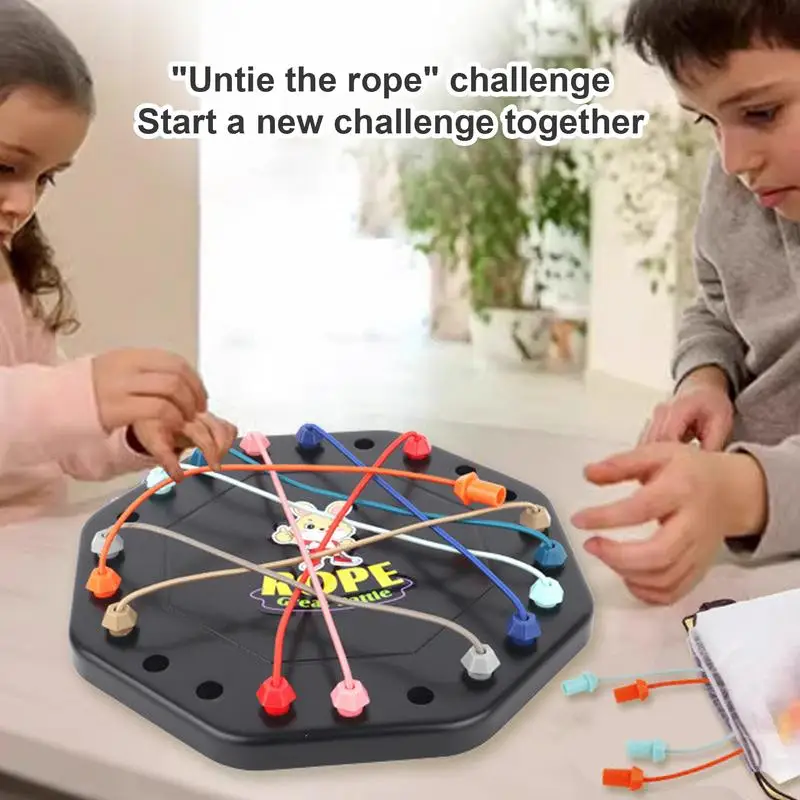 Board Game Rope Knots Puzzle Social Board Game Color Line Sorting The Great Rope Untying Challenge Logic Thinking Strategy Table Game