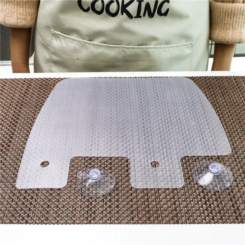 1 Pc Kitchen Sink Water Splash Guards with Sucker Waterproof Screen for Dish Fruit Vegetable Washing Anti-water Board PVC Flaps
