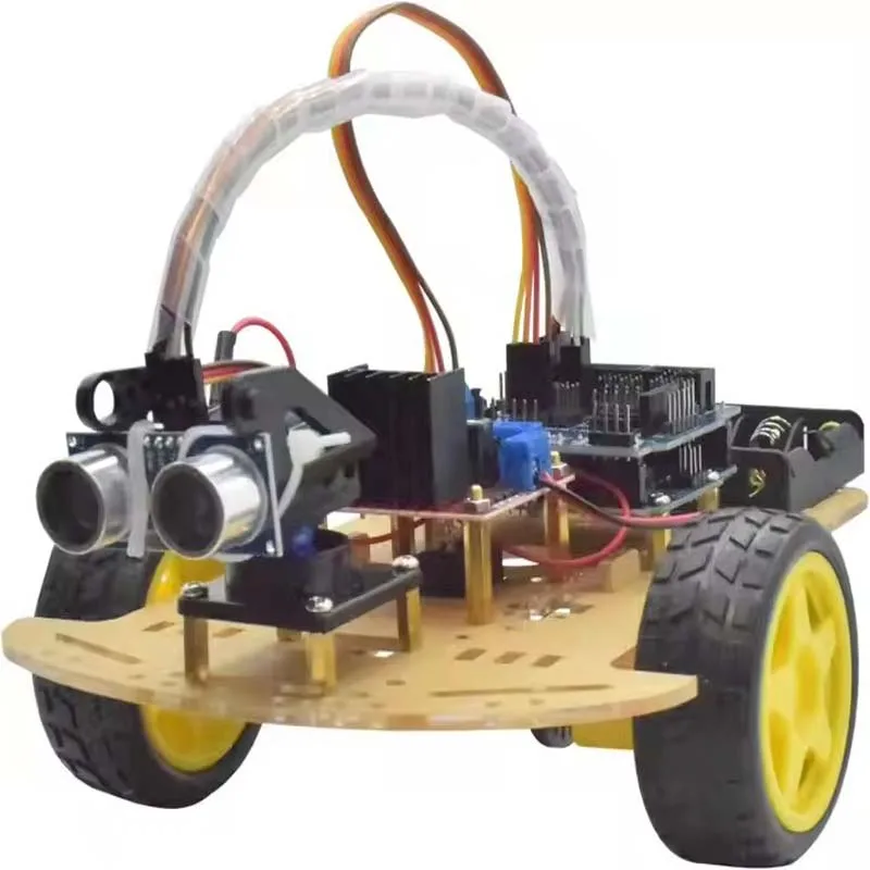 Smart Robot Car Chassis Kit with UNO R3 Module-Educational DIY Toy for Tracking Obstacle Avoidance Designed Programming