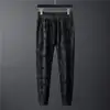 Spring Summer New Men Suits Simple Jacquard O-Neck Long Sleeve Thin T-shirts And Pants Two piece Set For Men's Trendy Outfits 3