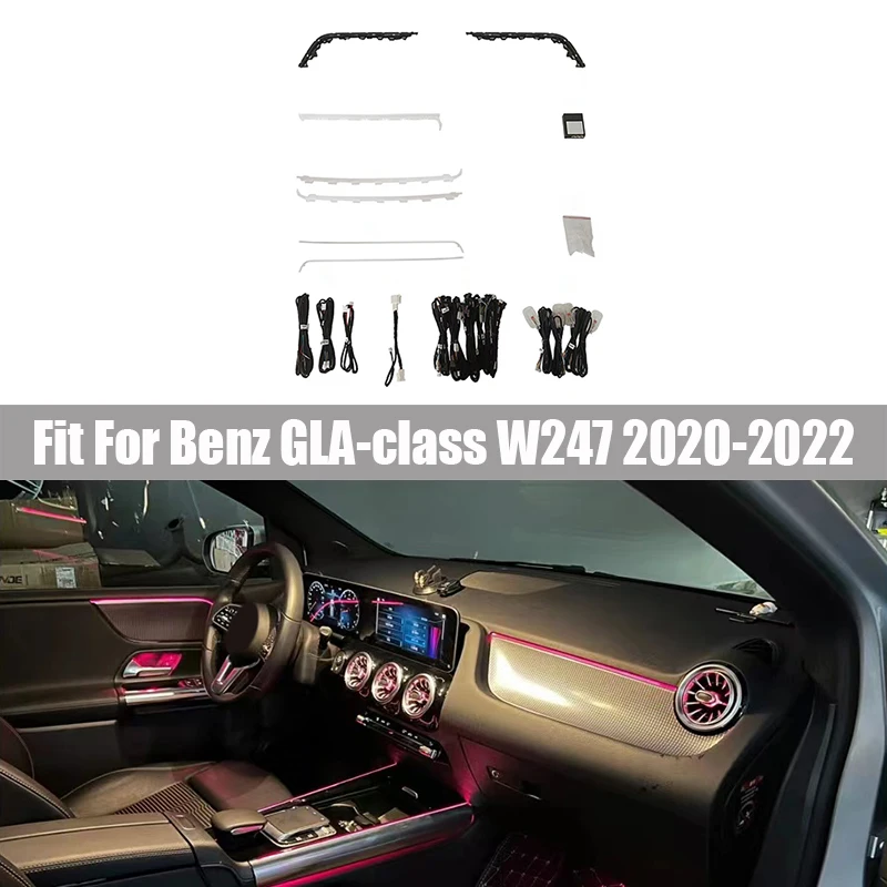 

Цветная атмосферная лампа 64 цветов, подходит для Mercedes-benz GLA-class W247 2020-2022, приблизительная лампа для хранения