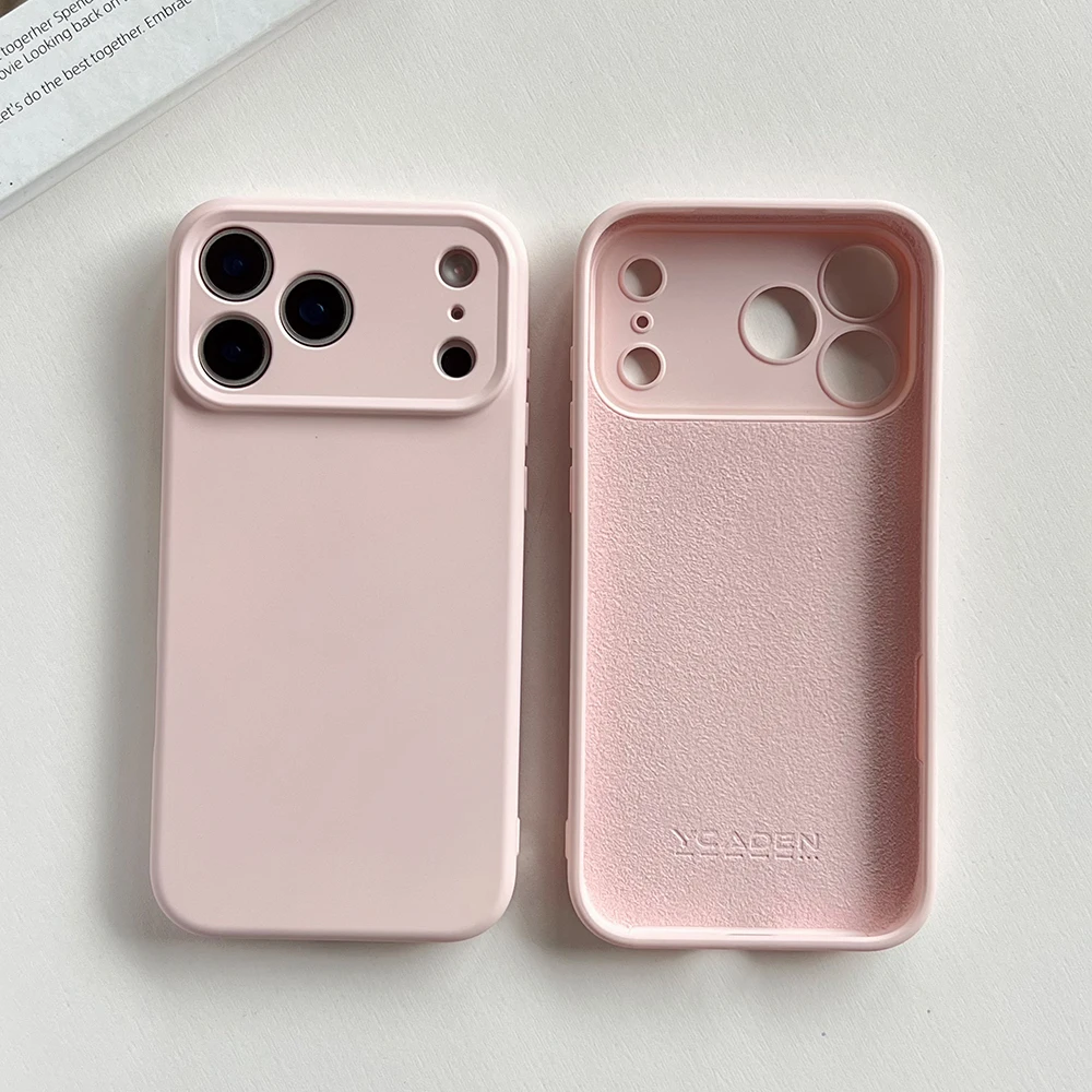 Premium Soft Liquid Silicone Phone Case - Solid Color Shockproof Cover