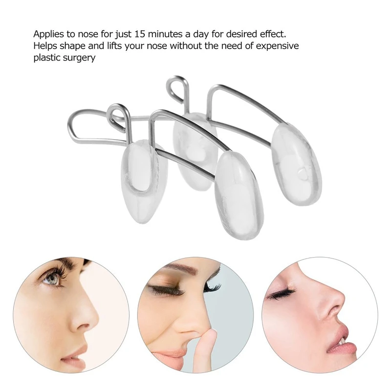 Q1QD Nose Shaper Clip Nose Beauty Up Lifting Silicone Nose Bridge Wide Crooked Nose High Up Tool for Women Men 3